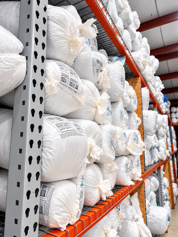 Insulated flex duct and HVAC supplies stocked at the AirPrime warehouse